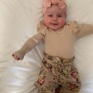 3-6 Month Outfit (onesie, pants, belt)
